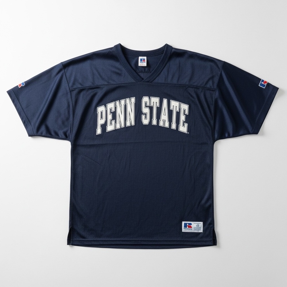 Russell Athletic Penn State Jersey Mens 48 Navy Blue Vintage Mesh USA